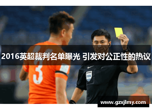 2016英超裁判名单曝光 引发对公正性的热议